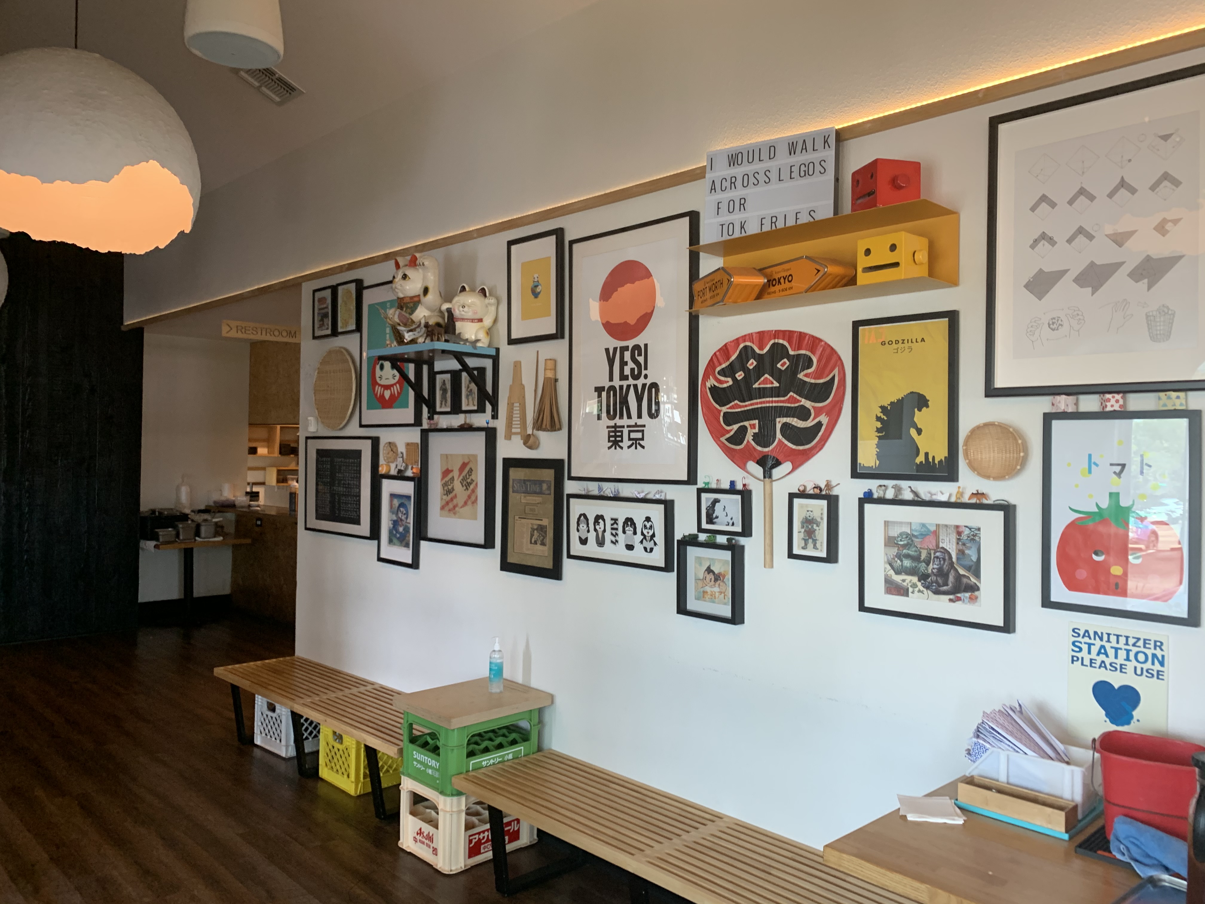 Inside of Tokyo Cafe, a local Japanese restaurant in Fort Worth, Texas