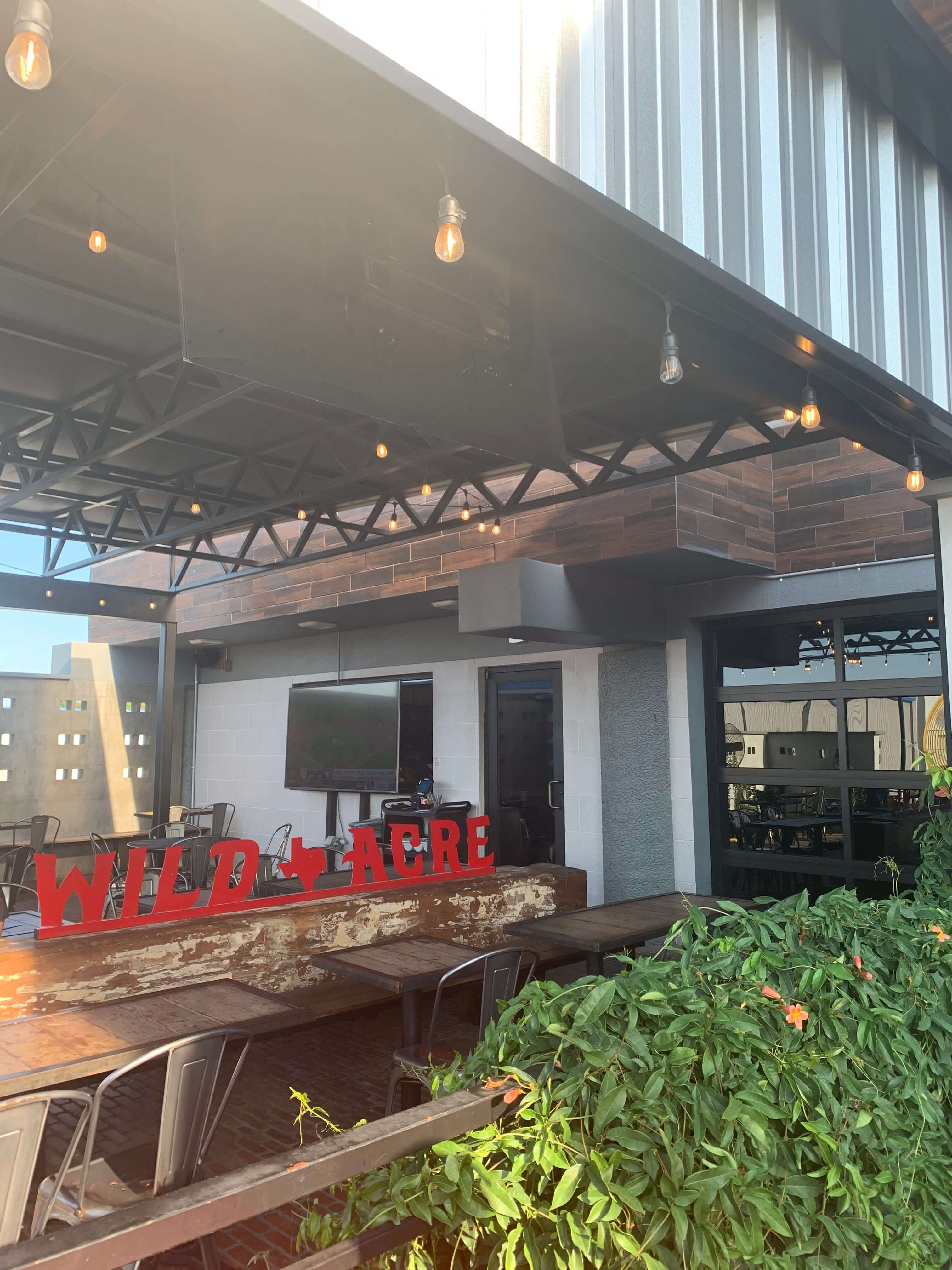 Patio at Wild Acre Brewing Company on Camp Bowie in Fort Worth, Texas