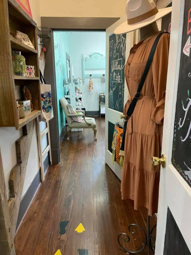 Clothes at The Laughing Willow, a boutique in Bishop Arts District in Dallas, Texas